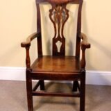 Late 18thc Elm & Fruitwood Armchair