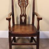 Late 18thc Elm & Fruitwood Armchair - Image 2