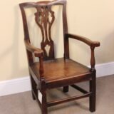 Late 18thc Elm & Fruitwood Armchair - Image 3