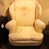 19thc Walnut Wing Armchair
