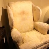 19thc Walnut Wing Armchair - Image 2