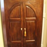 Early 19thc Mahogany Corner Cupboard