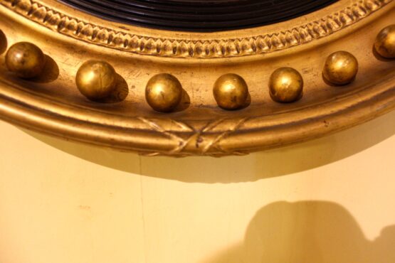 19thc Gilt Convex Mirror - Image 2