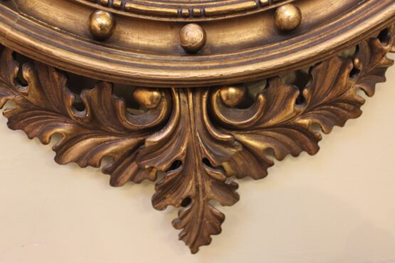 Late 19thc Gilt Wood  Convex Mirror - Image 3