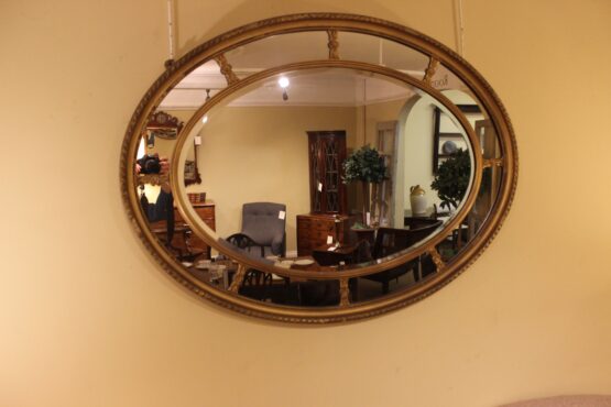 19thc. Oval Gilded Mirror - Image 3