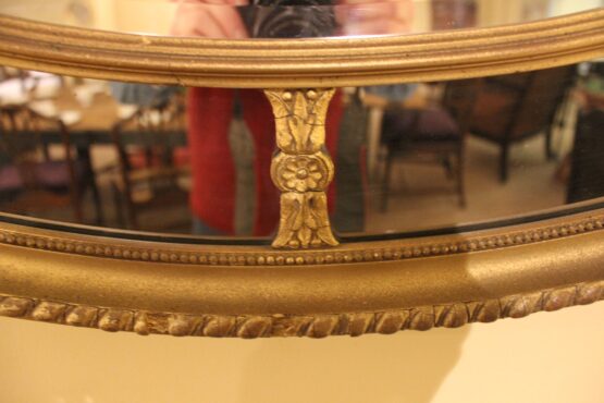 19thc. Oval Gilded Mirror - Image 4