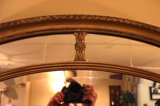 19thc. Oval Gilded Mirror - Image 5