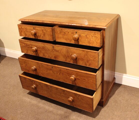 Late 19thc Pitch Pine Chest Of Drawers - Image 4