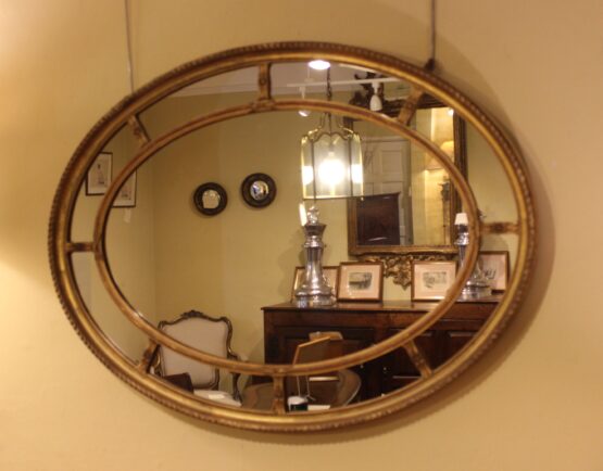 19thc Oval Gilded Mirror - Image 2