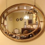 19thc Oval Gilded Mirror