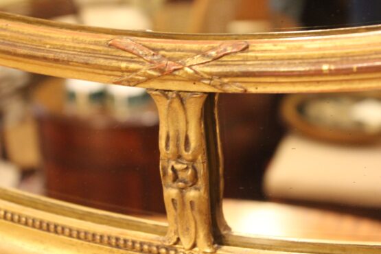 19thc Oval Gilded Mirror - Image 5