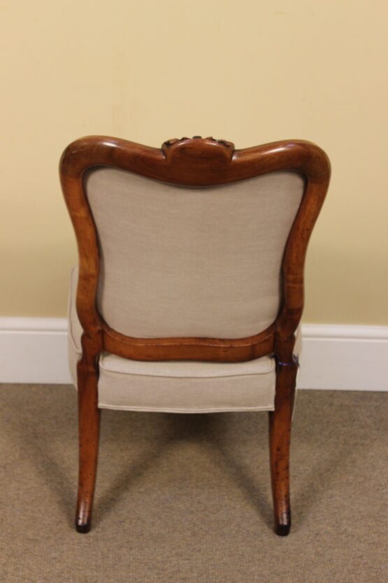 19thc Walnut Nursing Chair - Image 5