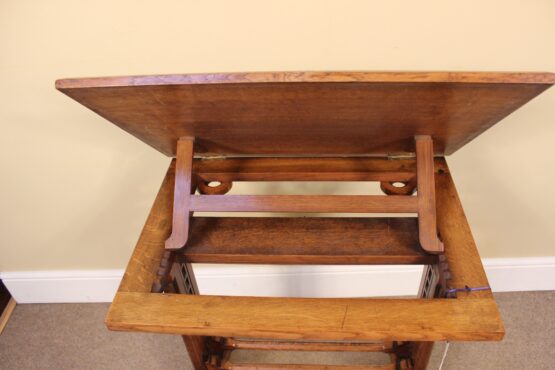 Late 19thc Oak Ledger Stand  - Image 6