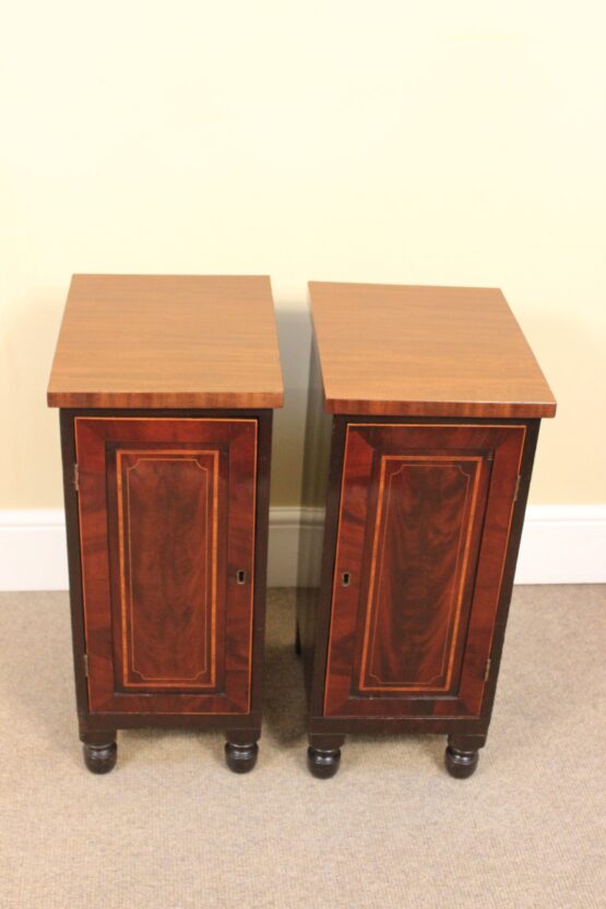 Pair Of 19thc Mahogany Bedside Tables/Cabinets - Image 3