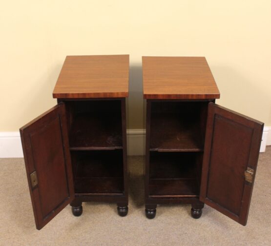 Pair Of 19thc Mahogany Bedside Tables/Cabinets - Image 4