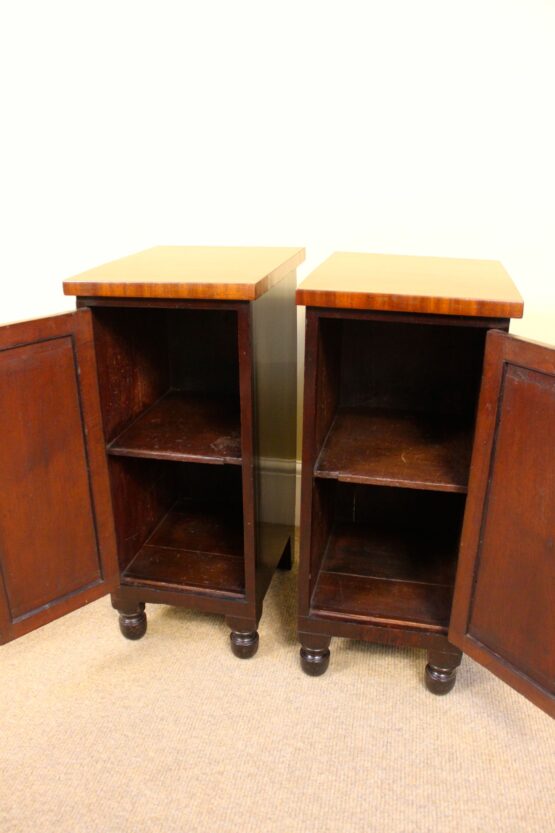 Pair Of 19thc Mahogany Bedside Tables/Cabinets - Image 5