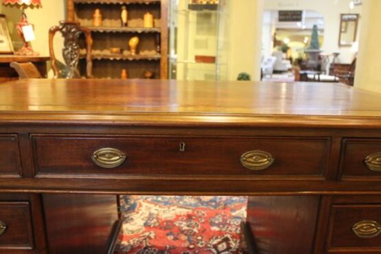 19thc Mahogany Pedestal Desk - Image 6