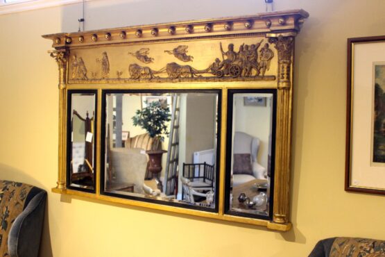 19thc Gilt Over Mantle Mirror - Image 3