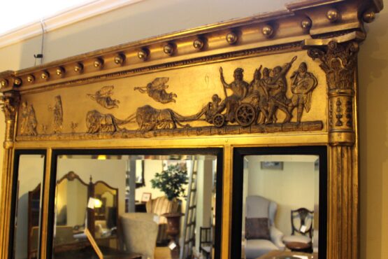 19thc Gilt Over Mantle Mirror - Image 4