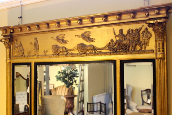 19thc Gilt Over Mantle Mirror - Image 5