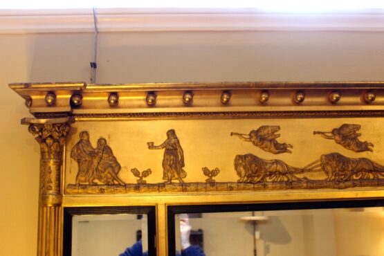 19thc Gilt Over Mantle Mirror - Image 6