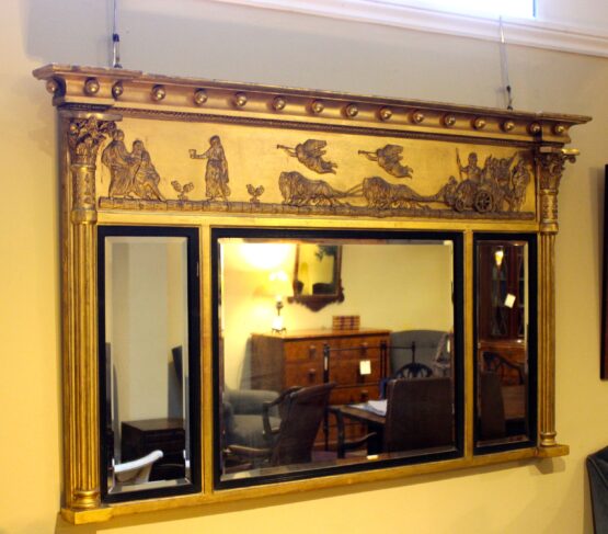 19thc Gilt Over Mantle Mirror - Image 7