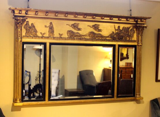 19thc Gilt Over Mantle Mirror - Image 8