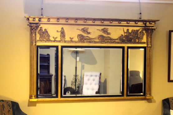 19thc Gilt Over Mantle Mirror - Image 9