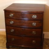 19thc Bow Fronted Small Chest Of Drawers - Image 2