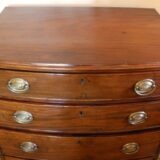 19thc Bow Fronted Small Chest Of Drawers - Image 4