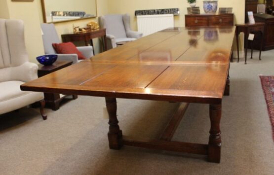 20thc Oak Refectory Table - Image 4