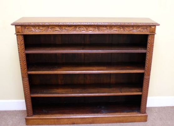19thc Oak Open Bookcase