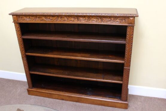 19thc Oak Open Bookcase - Image 3