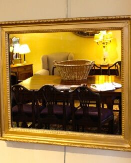 19thc. Gilt Framed Mirror with Floral Relief