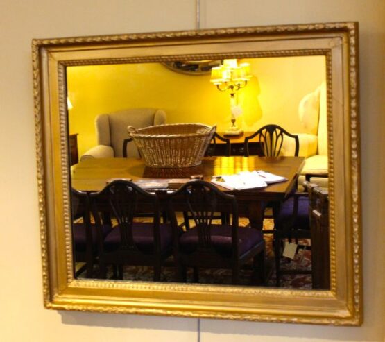 19thc. Gilt Framed Mirror with Floral Relief - Image 2