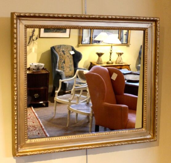 19thc. Gilt Framed Mirror with Floral Relief - Image 3