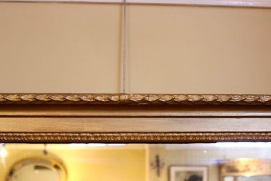 19thc. Gilt Framed Mirror with Floral Relief - Image 4