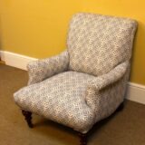 19thc Walnut Howard Style Armchair