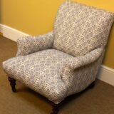 19thc Walnut Howard Style Armchair - Image 2