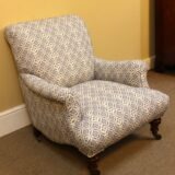 19thc Walnut Howard Style Armchair - Image 5