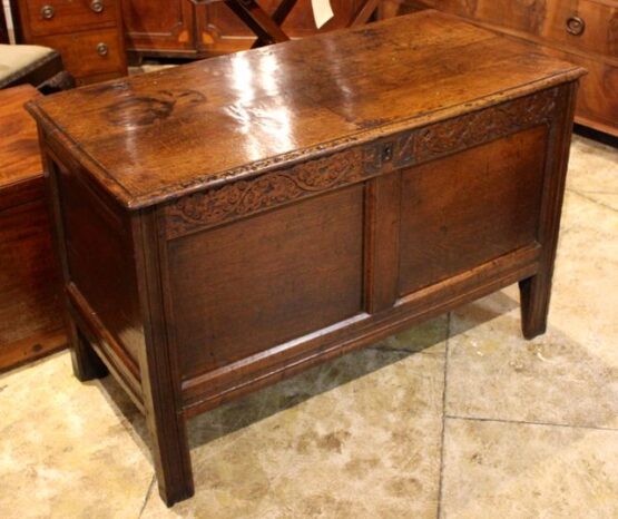 18thc Oak Coffer Chest - Image 3