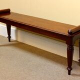 19thc Mahogany Window Seat/Hall Seat