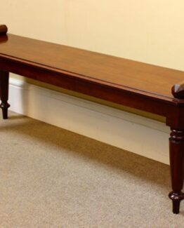 19thc Mahogany Window Seat/Hall Seat