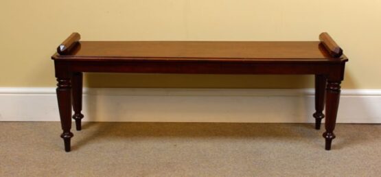 19thc Mahogany Window Seat/Hall Seat - Image 2