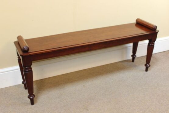 19thc Mahogany Window Seat/Hall Seat - Image 3