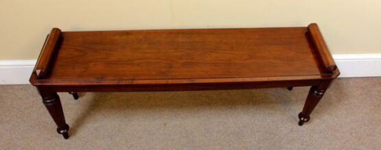 19thc Mahogany Window Seat/Hall Seat - Image 6