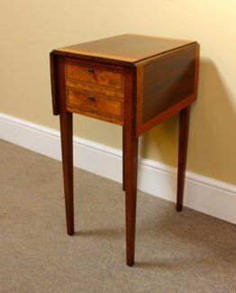 19thc Mahogany And Satin Wood Side Table