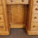 19thc Satin Wood Pedestal Knee Hole Desk - Image 7