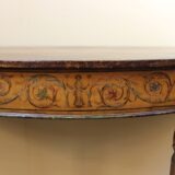19thc Demi Lune Painted Side Table - Image 6