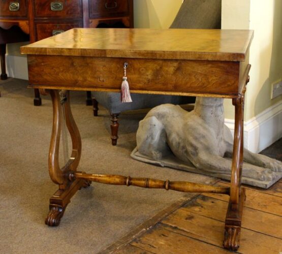 19thc Walnut Side Table - Image 2